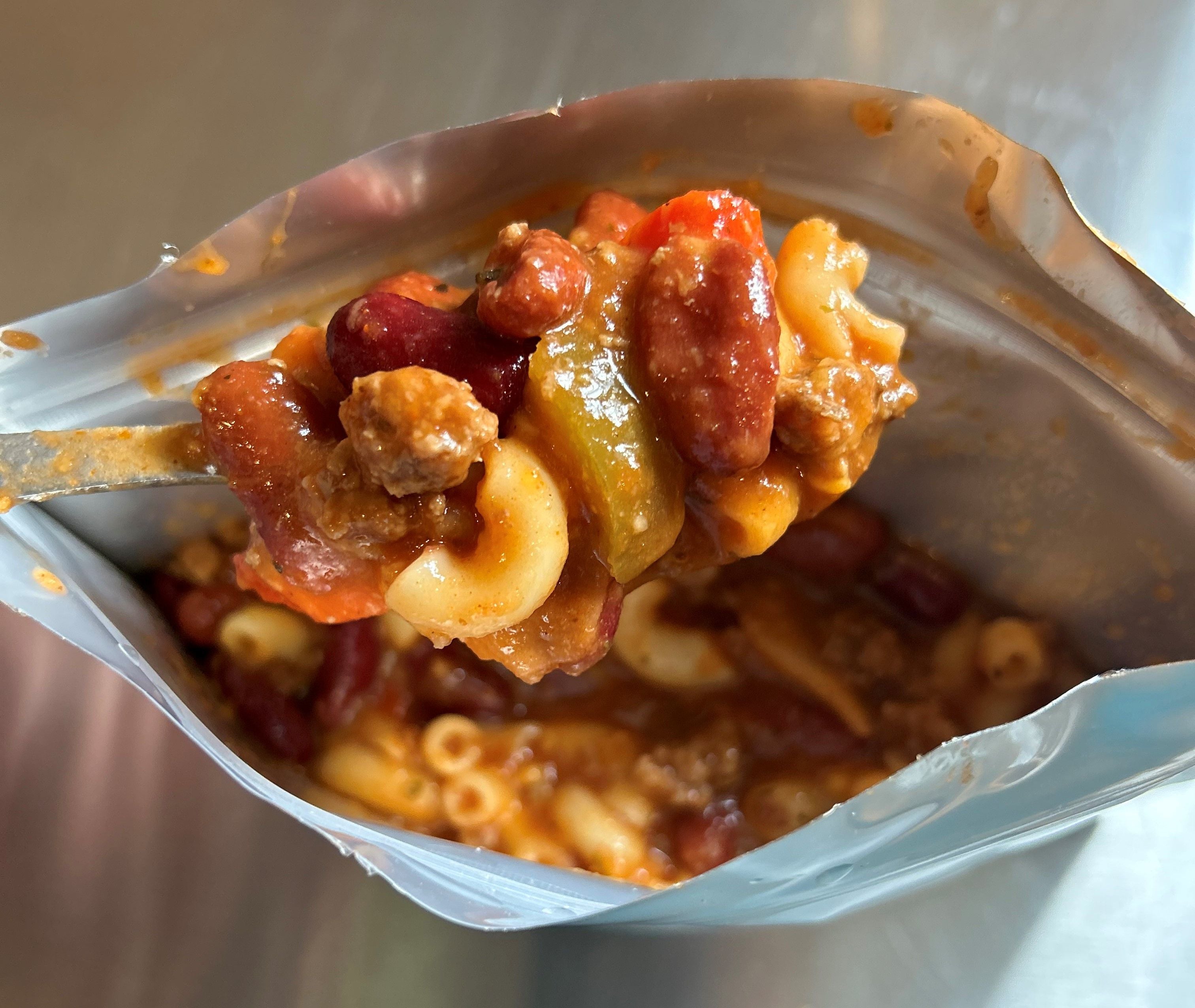 Freeze Dried Beef Chili Mac with Cheese